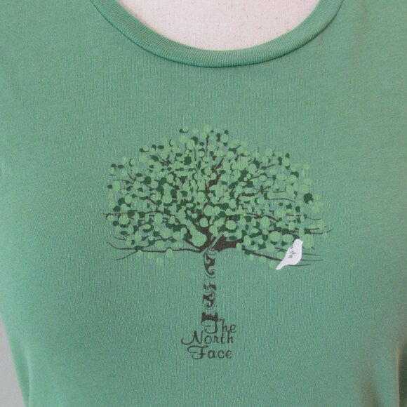 The North Face Green Bird in a Tree Cotton Tee Large - Picture 6 of 9